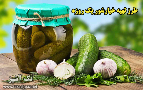 طرز تهیه خیارشور یک روزه - مجله تک آشپز