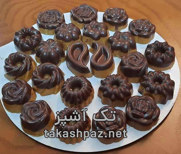 طرز تهیه شیرینی برشتوک نخودچی شکلاتی