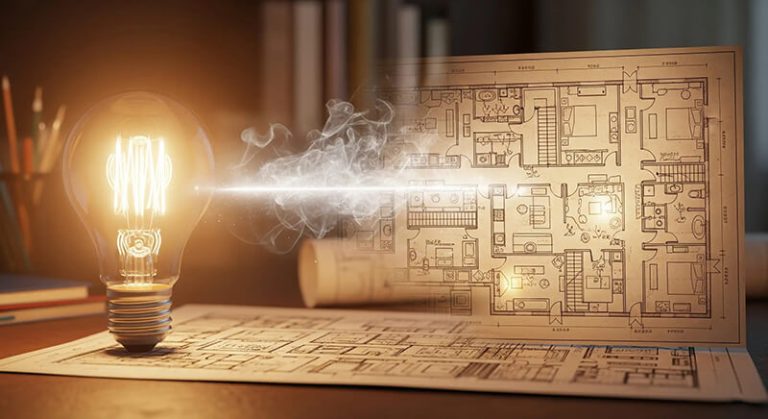 اتاق فرار: یک لامپ ایده درخشان که درون آن یک نقشه گنج کوچک و مرموز دیده می شود