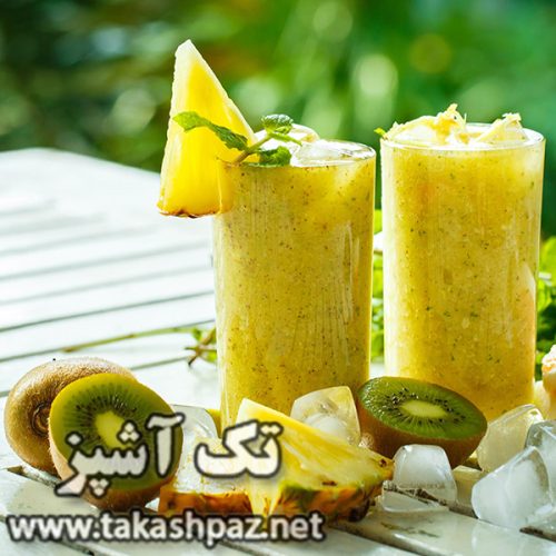 طرز تهیه اسموتی کیوی و آناناس - مجله تک آشپز