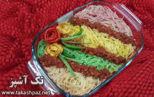 طرز تهیه ماکارونی رنگین کمان | مجله آشپزی تک آشپز