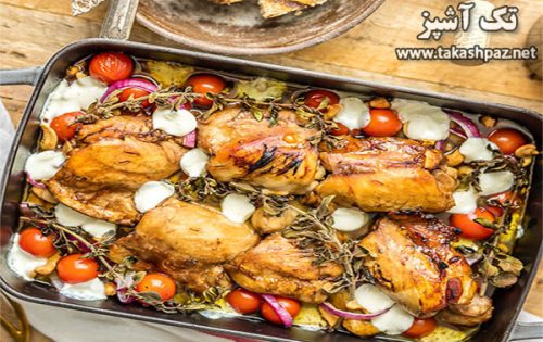 طرز تهیه خوراک مرغ و سیر(مدیترانه ای) - مجله تک آشپز