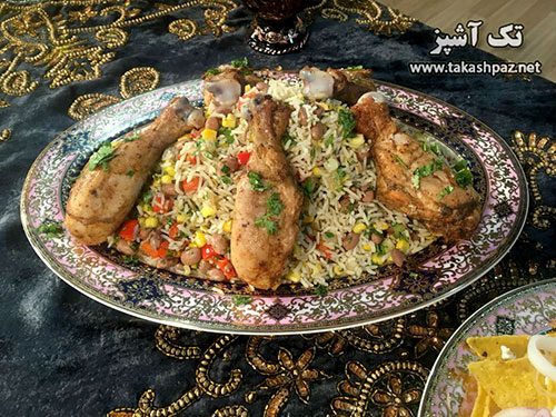 طرز تهیه مرغ با طعم پاپریکا و برنج تند - مجله تک آشپز