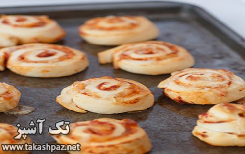 طرز تهیه ميني پيتزاي رولي - مجله تک آشپز